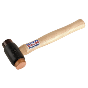 Sealey CRF25 Premier Copper/Rawhide Faced Hammer with Hickory Shaft 2.25lb