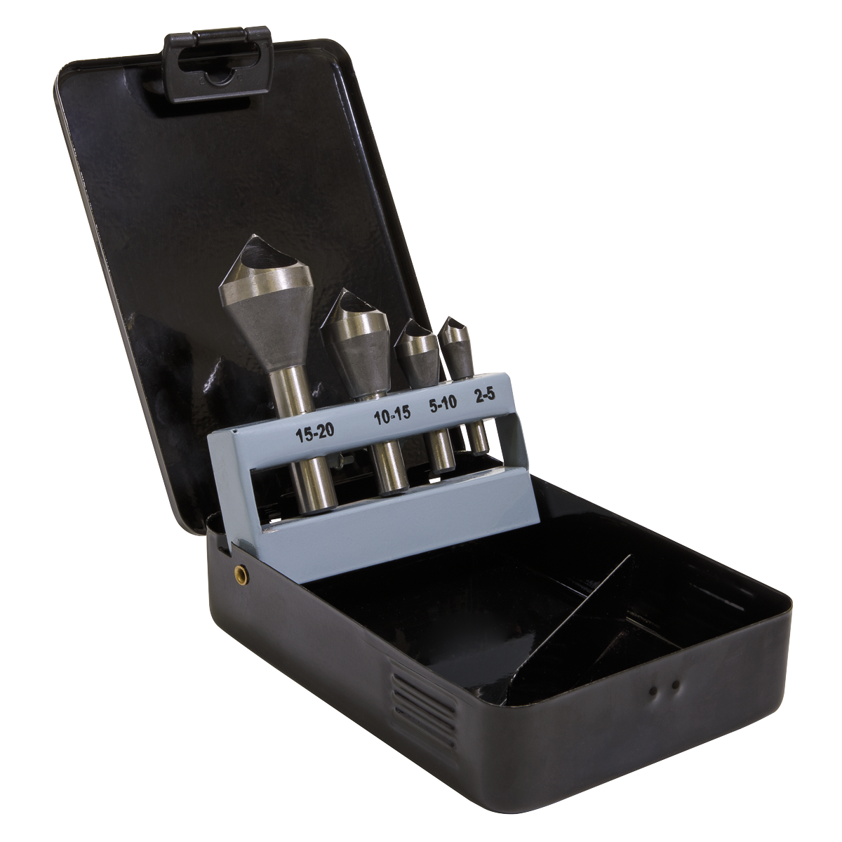 Sealey CSSET4O 90° Slotted Deburring Countersink Drill Bit Set 4pc