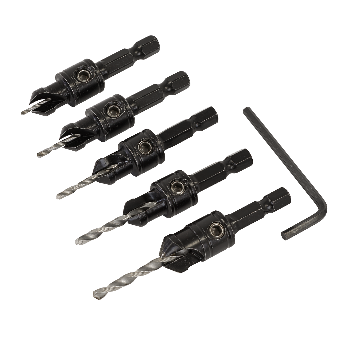Sealey CSSET5 Countersink Drill Bit Set 5pc