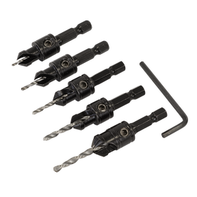 Sealey CSSET5 Countersink Drill Bit Set 5pc