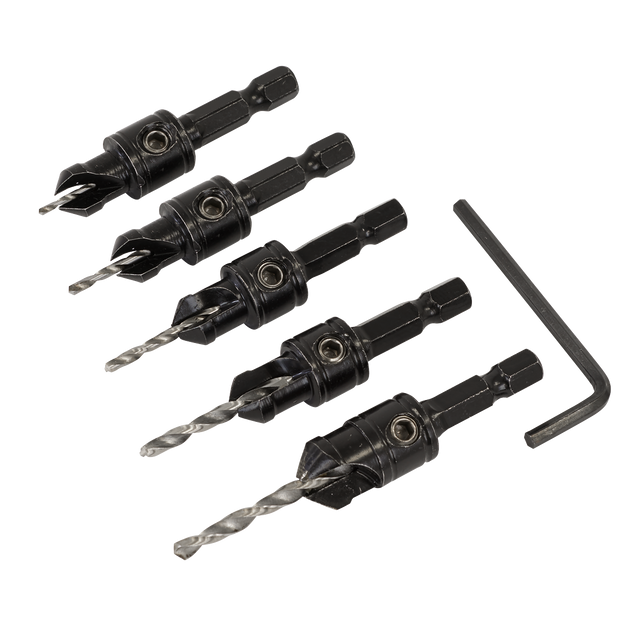 Sealey CSSET5 Countersink Drill Bit Set 5pc