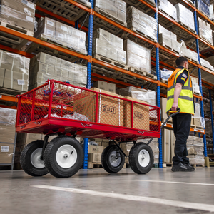 Sealey CST806 Platform Truck with Sides Pneumatic Tyres 350kg Capacity - additional view 2