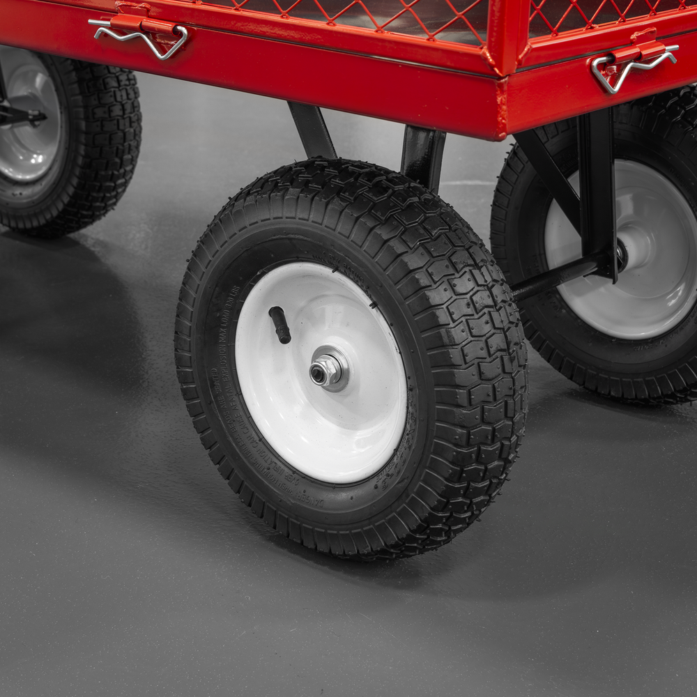 Sealey CST806 Platform Truck with Sides Pneumatic Tyres 350kg Capacity - additional view 5