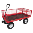 Sealey CST806 Platform Truck with Sides Pneumatic Tyres 350kg Capacity