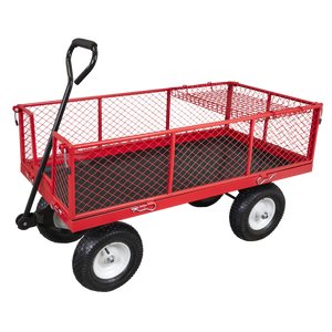 Sealey CST806 Platform Truck with Sides Pneumatic Tyres 350kg Capacity