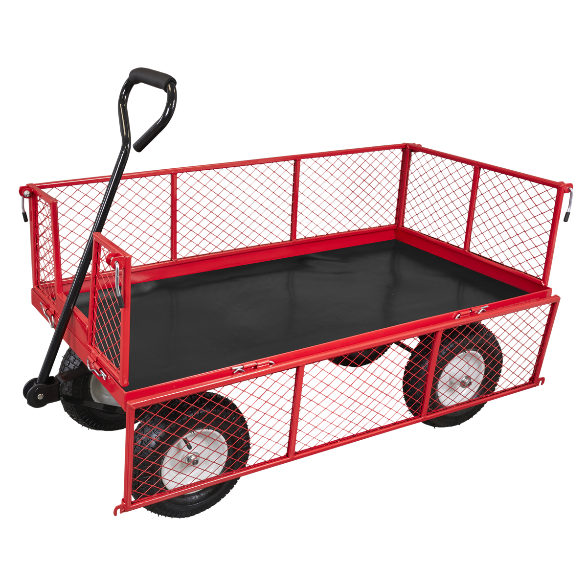 Sealey CST806 Platform Truck with Sides Pneumatic Tyres 350kg Capacity - additional view 7