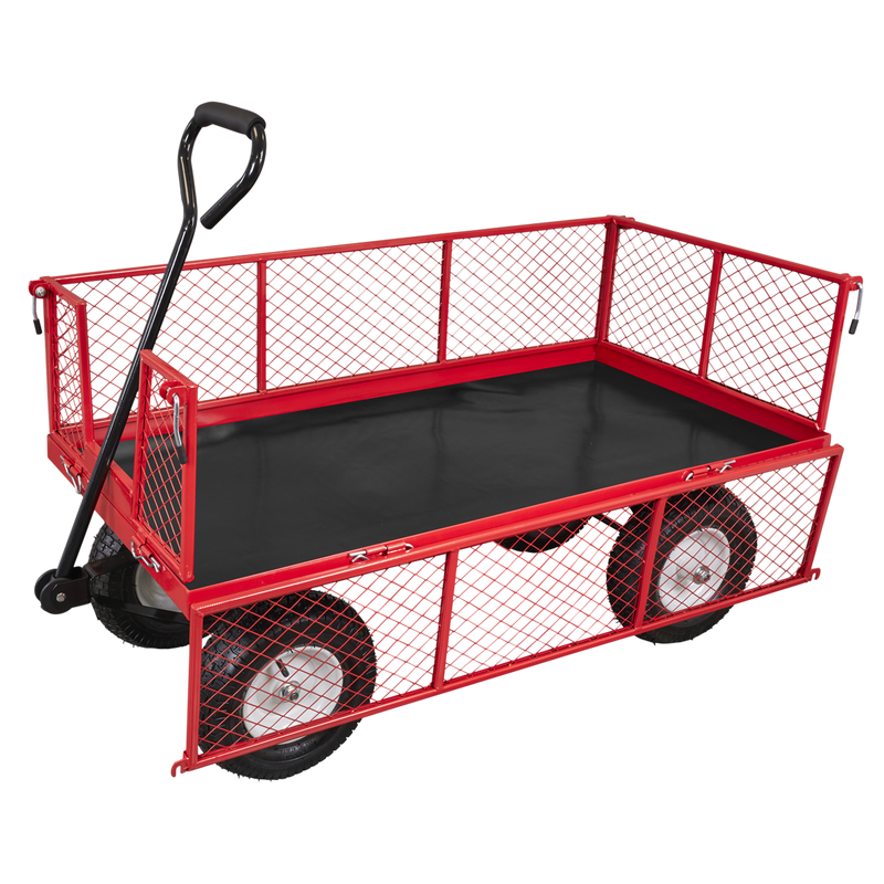 Sealey CST806 Platform Truck with Sides Pneumatic Tyres 350kg Capacity - additional view 7