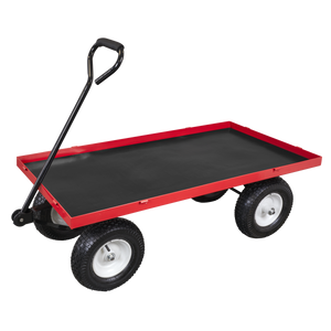 Sealey CST806 Platform Truck with Sides Pneumatic Tyres 350kg Capacity - additional view 8
