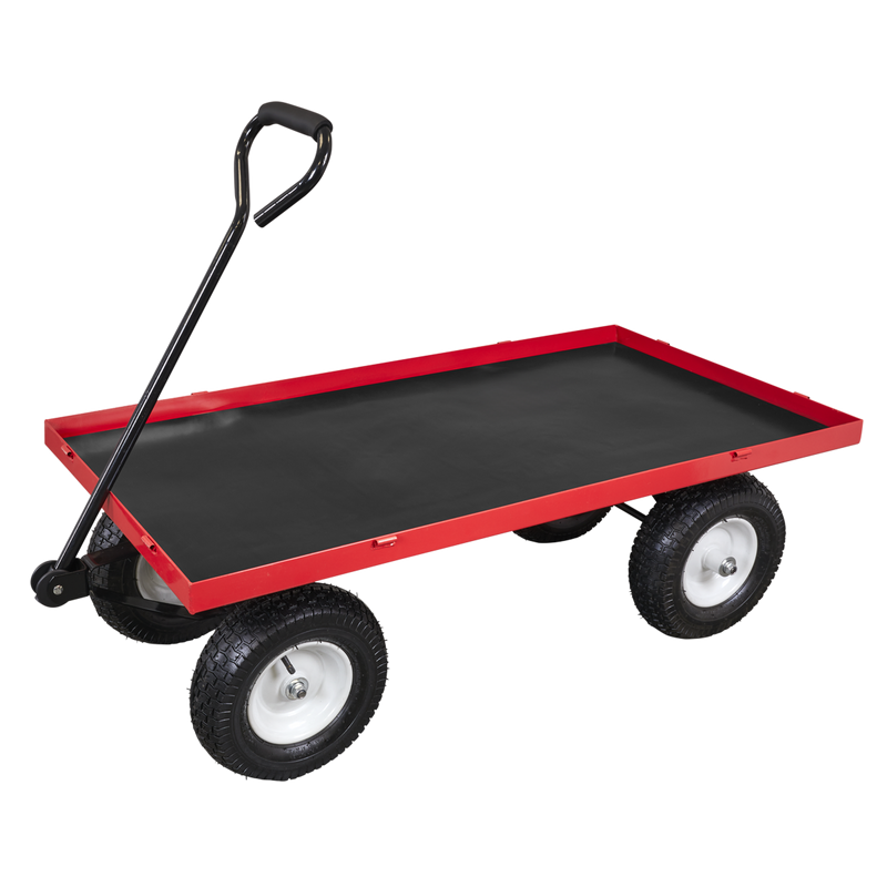 Sealey CST806 Platform Truck with Sides Pneumatic Tyres 350kg Capacity - additional view 8