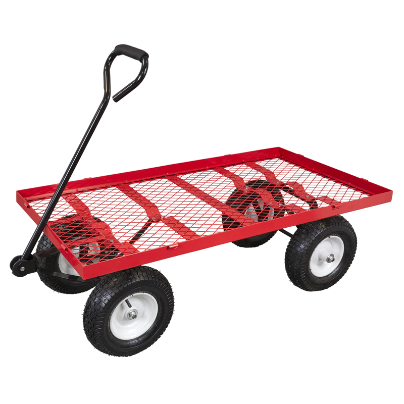 Sealey CST806 Platform Truck with Sides Pneumatic Tyres 350kg Capacity - additional view 9