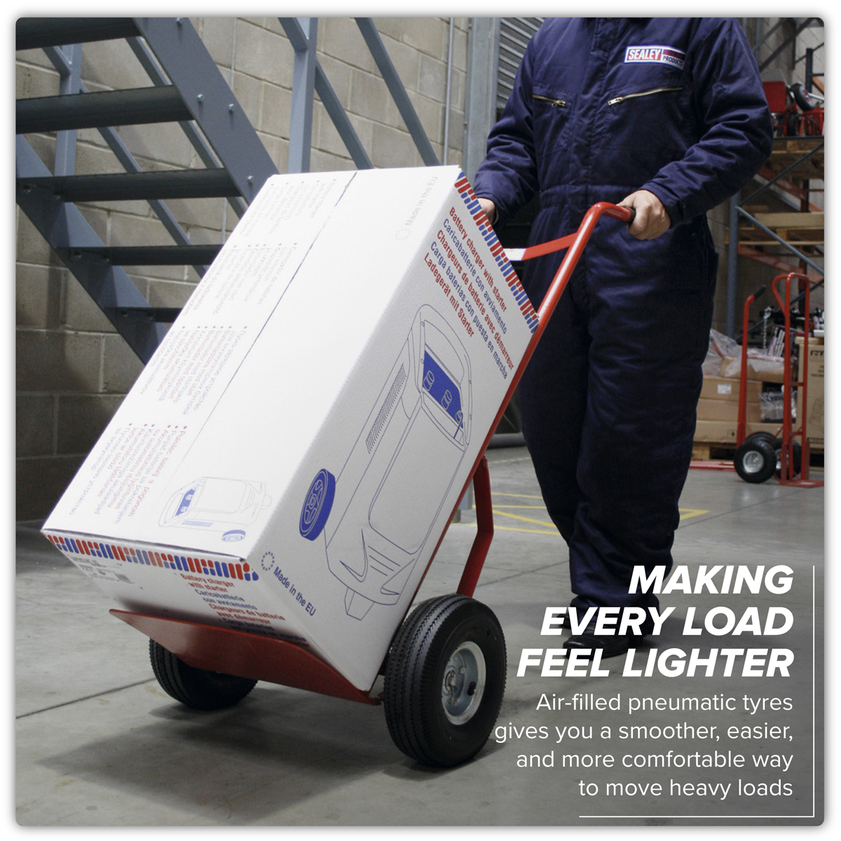 Sealey CST987 Sack Truck with Pneumatic Tyres 200kg Capacity - additional view 12