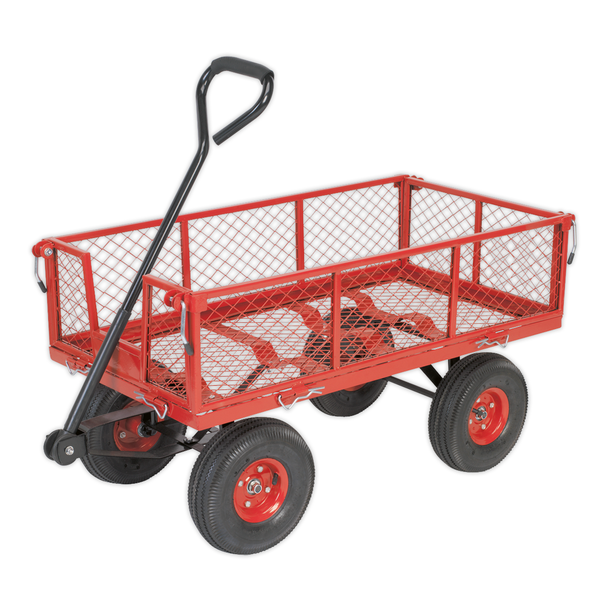 Sealey CST997 Platform Truck with Removable Sides & Pneumatic Tyres 200kg Capacity