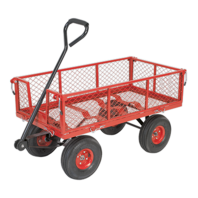 Sealey CST997 Platform Truck with Removable Sides & Pneumatic Tyres 200kg Capacity