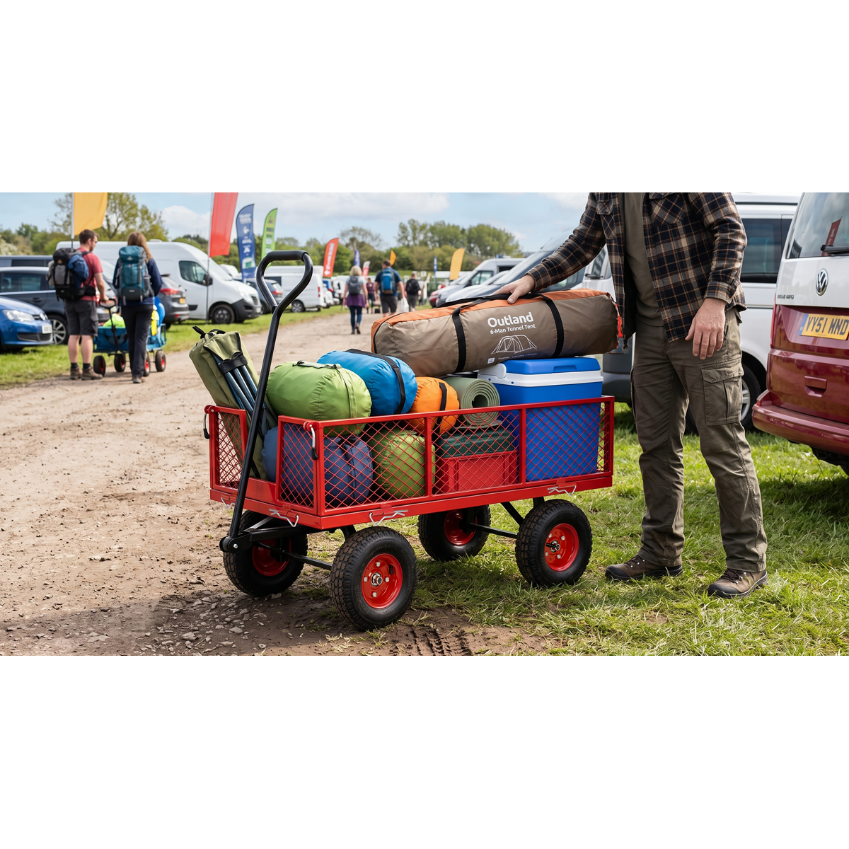 Sealey CST997 Platform Truck with Removable Sides & Pneumatic Tyres 200kg Capacity - additional view 3