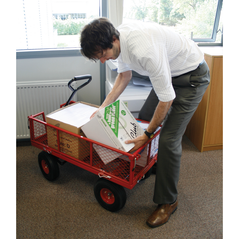 Sealey CST997 Platform Truck with Removable Sides & Pneumatic Tyres 200kg Capacity - additional view 4