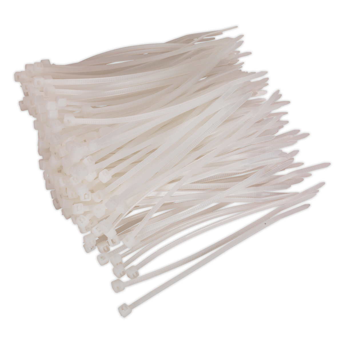 Sealey CT10025P200W Cable Tie 100 x 2.5mm, White - Pack of 200