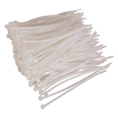 Sealey CT10025P200W Cable Tie 100 x 2.5mm, White - Pack of 200