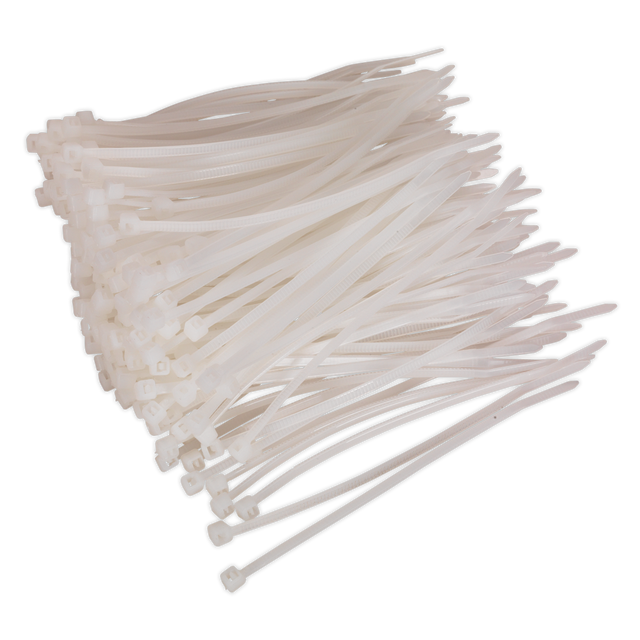 Sealey CT10025P200W Cable Tie 100 x 2.5mm, White - Pack of 200