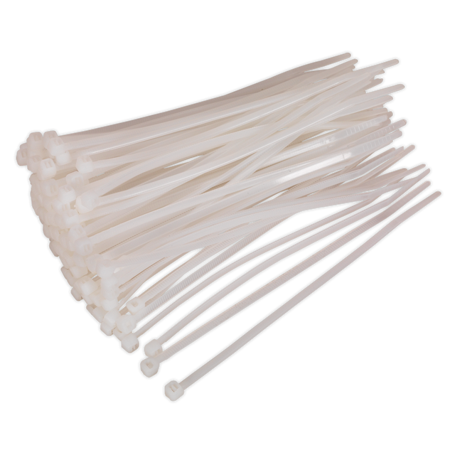 Sealey CT15036P100W Cable Tie 150 x 3.6mm, White - Pack of 100