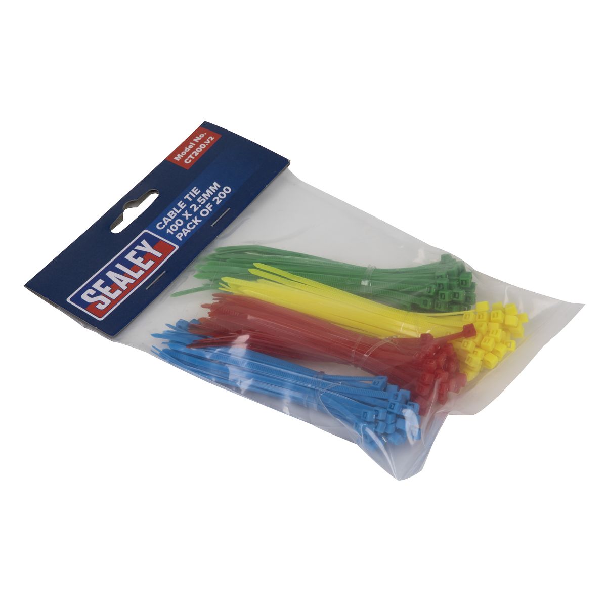 Sealey CT200 Cable Tie Assortment 100 x 2.5mm - Pack of 200 - additional view 2