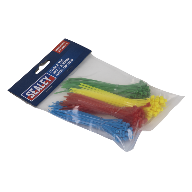 Sealey CT200 Cable Tie Assortment 100 x 2.5mm - Pack of 200 - additional view 2