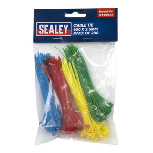 Sealey CT200 Cable Tie Assortment 100 x 2.5mm - Pack of 200 - additional view 4
