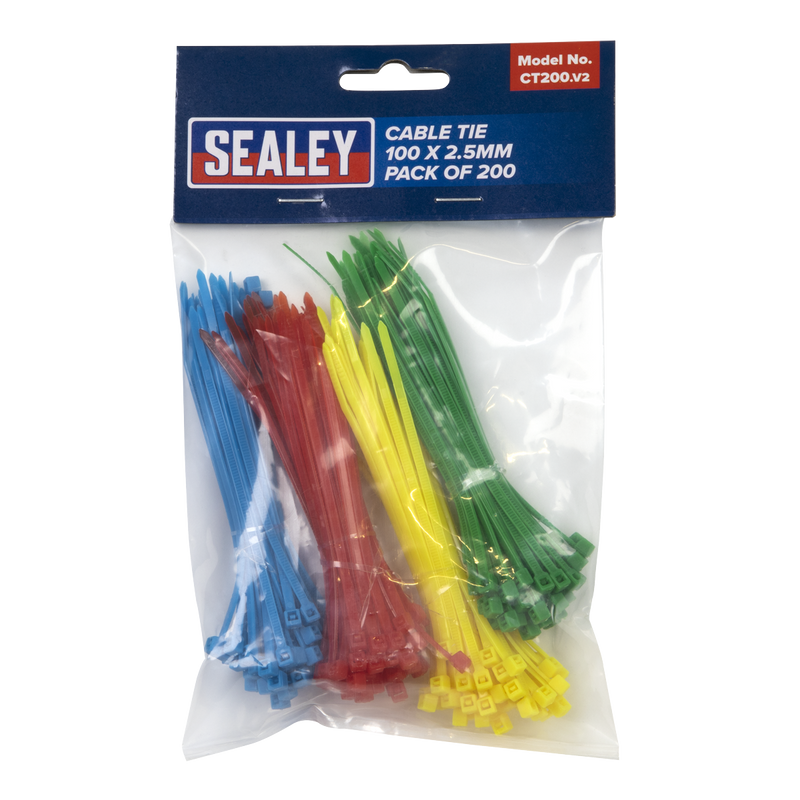 Sealey CT200 Cable Tie Assortment 100 x 2.5mm - Pack of 200 - additional view 4