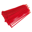 Sealey CT20048P100R Cable Tie 200 x 4.4mm, Red - Pack of 100