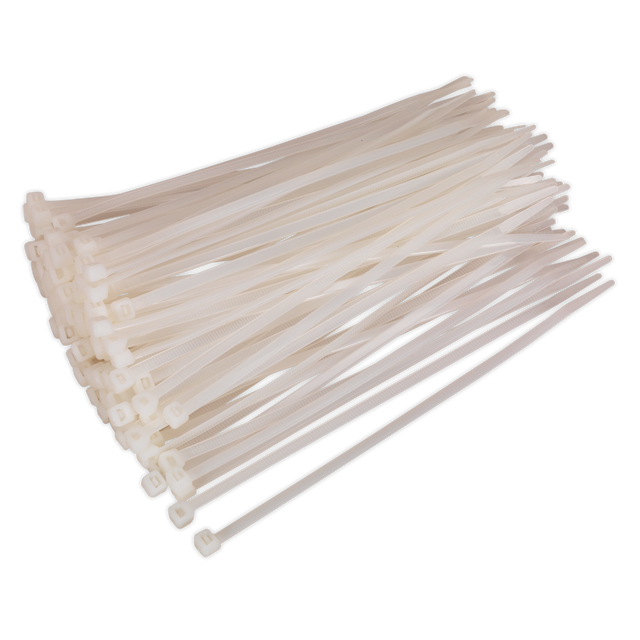 Sealey CT20048P100W Cable Tie 200 x 4.8mm, White - Pack of 100