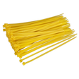 Sealey CT20048P100Y Cable Tie 200 x 4.4mm, Yellow - Pack of 100