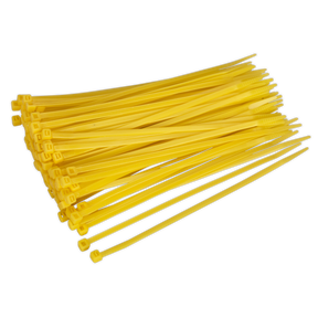 Sealey CT20048P100Y Cable Tie 200 x 4.4mm, Yellow - Pack of 100
