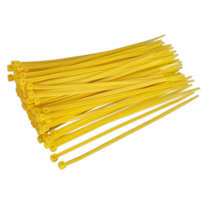 Sealey CT20048P100Y Cable Tie 200 x 4.4mm, Yellow - Pack of 100