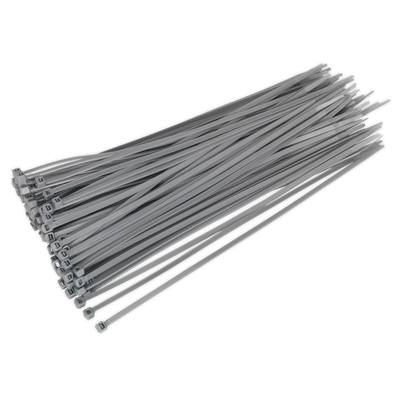 Sealey CT30048P100S Cable Tie 300 x 4.4mm, Silver - Pack of 100