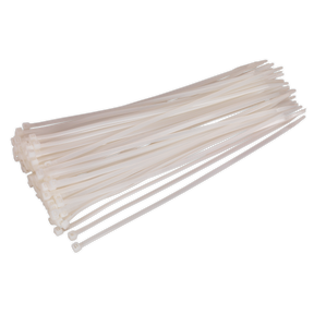 Sealey CT30048P100W Cable Tie 300 x 4.8mm, White - Pack of 100