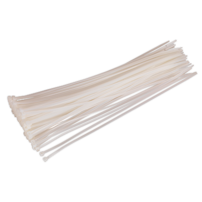 Sealey CT38048P100W Cable Tie 380 x 4.8mm, White - Pack of 100