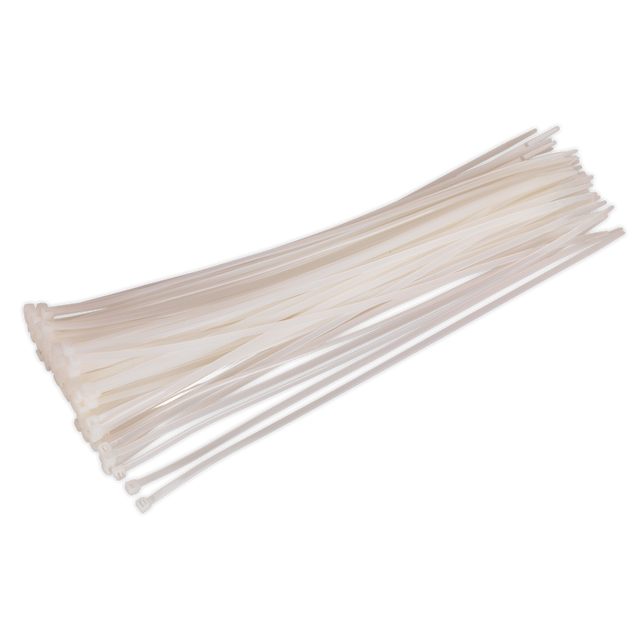 Sealey CT38048P100W Cable Tie 380 x 4.8mm, White - Pack of 100