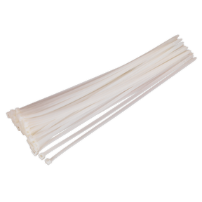 Sealey CT45076P50W Cable Tie 450 x 7.6mm, White - Pack of 50