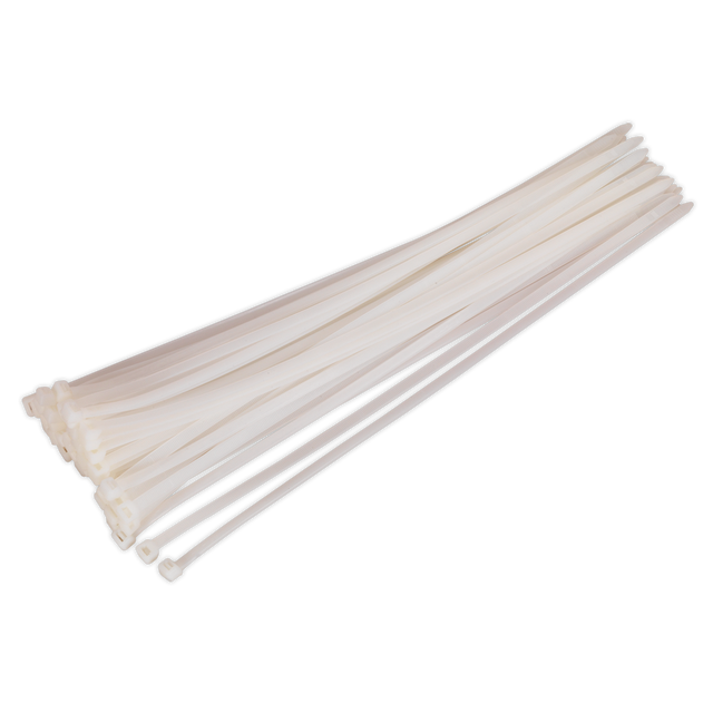 Sealey CT45076P50W Cable Tie 450 x 7.6mm, White - Pack of 50