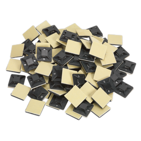Sealey CTM2020B Self-Adhesive Cable Tie Mount 20 x 20mm, Black - Pack of 100