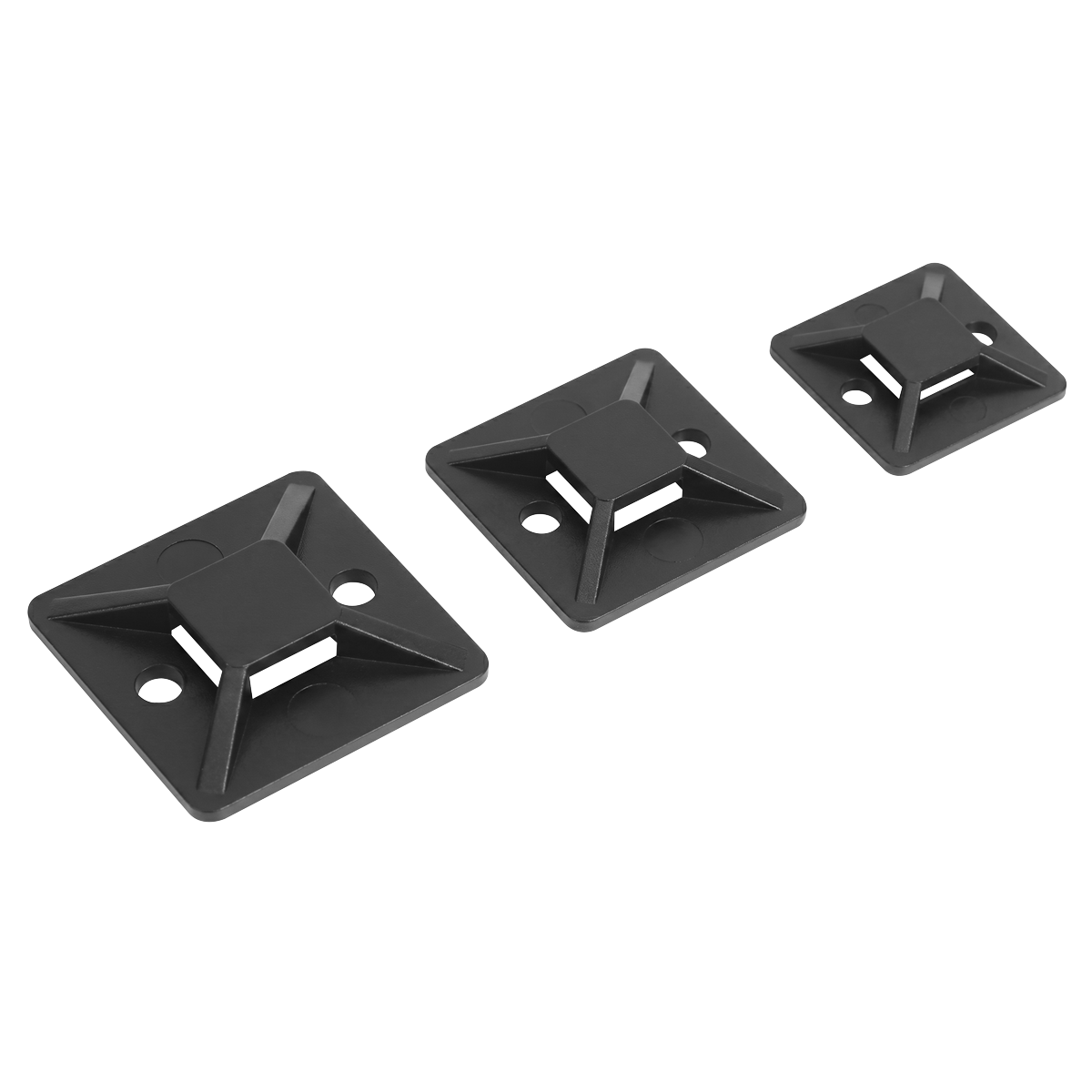 Sealey CTM3030B Self-Adhesive Cable Tie Mount 30 x 30mm, Black - Pack of 100 CTM3030B - additional view 2