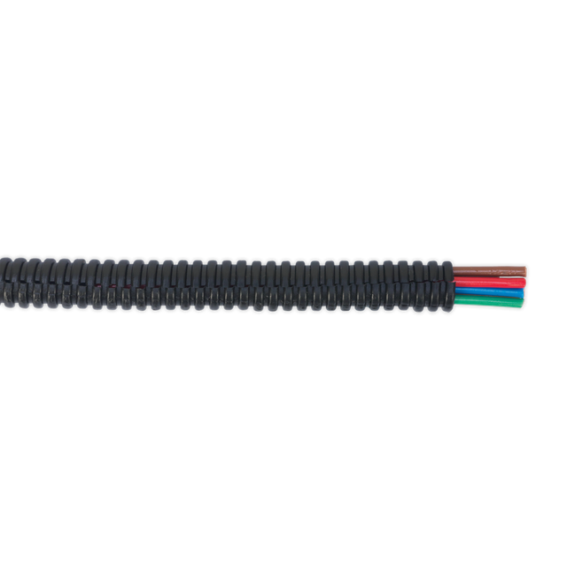 Sealey CTS07200 Split Convoluted Cable Sleeving 7-10mm 200m