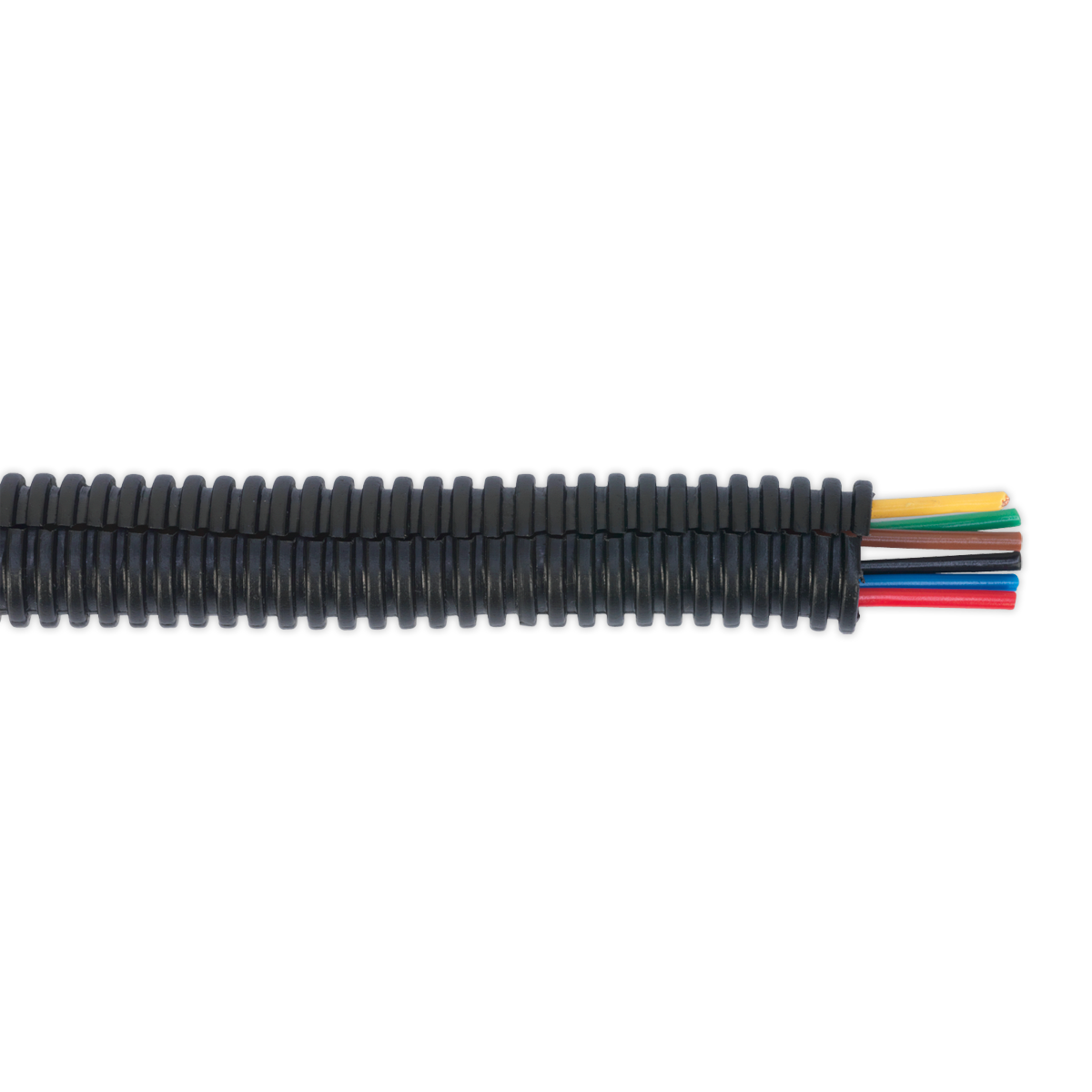 Sealey CTS1210 Split Convoluted Cable Sleeving Split 12-16mm 10m