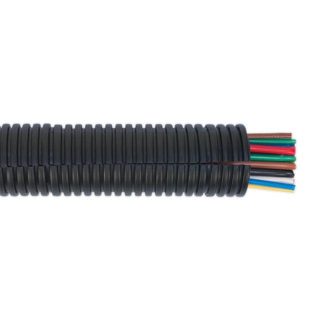 Sealey CTS2210 Split Convoluted Cable Sleeving Split 22-27mm 10m