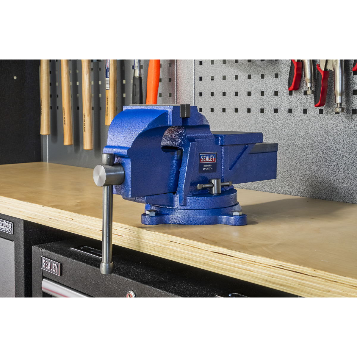 Sealey CV125XT Professional Heavy-Duty Fixed Base Vice 125mm - additional view 6