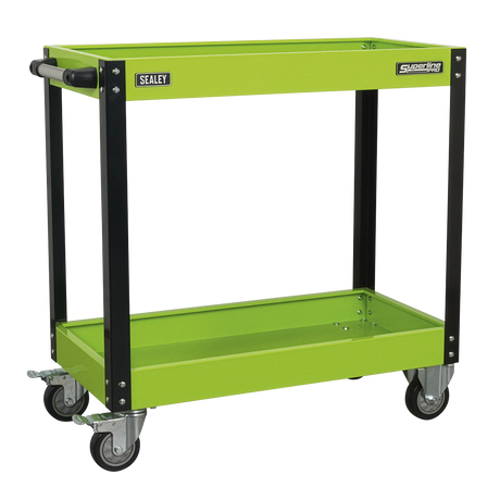 Sealey CX109HV Superline PRO® Heavy-Duty Workshop Trolley 2-Level - Hi-Vis Green