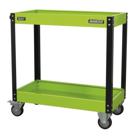 Sealey CX109HV Superline PRO® Heavy-Duty Workshop Trolley 2-Level - Hi-Vis Green - additional view 2