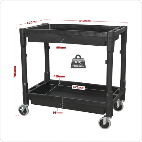 Sealey CX204 Composite Heavy-Duty Trolley 2-Level - additional view 2