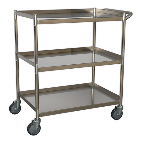 Sealey CX410SS Premier™ Stainless Steel Workshop Trolley 3-Level