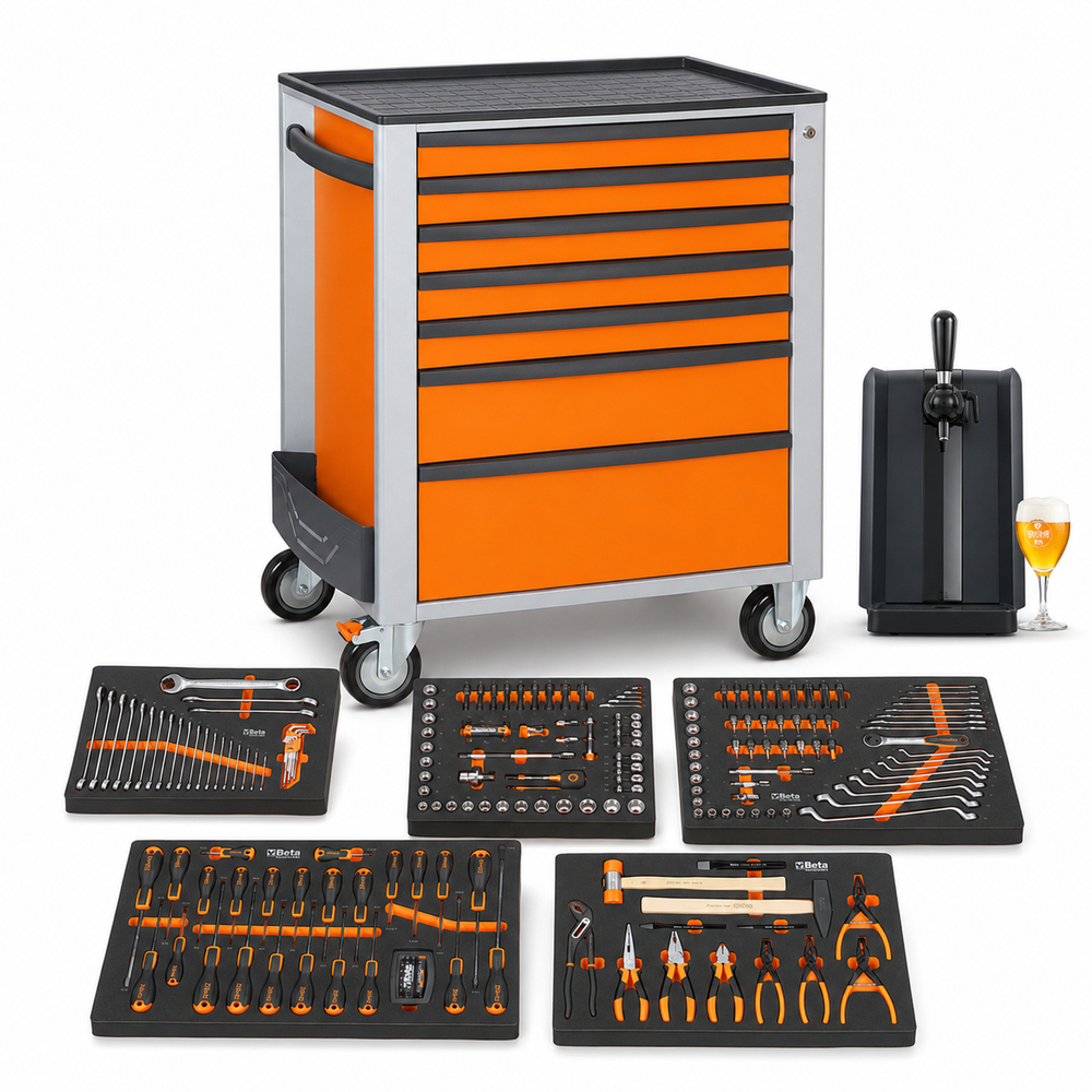 Beta BW 2400S O7/E-M Roller Cab with 309 Tools + Free Philips Beer Machine