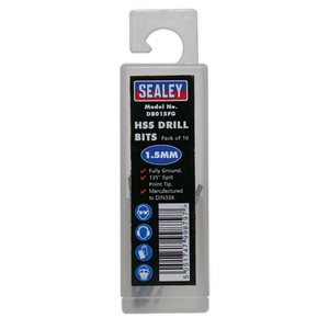 Sealey DB015FG HSS Fully Ground Drill Bit 1.5mm - Pack of 10 - additional view 2